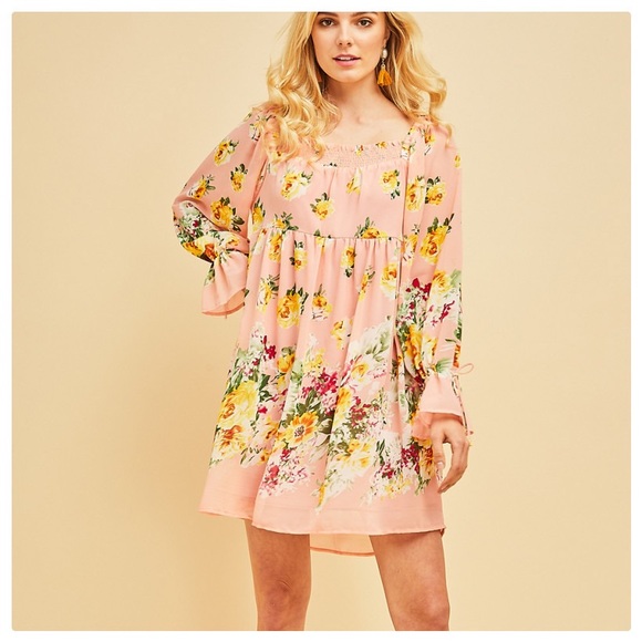 Entro Floral Print Baby Doll Dress - Picture 6 of 7